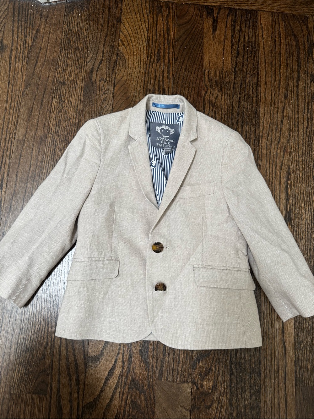 Appaman Light Beige Linen-Blend Boys' Blazer